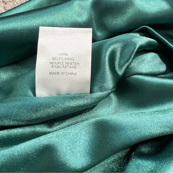 NWT MESHKI Ruby Diamante Strap Mini Dress Emerald Green Size XS - Picture 9 of 9